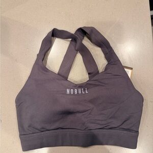 NOBULL running sports bra in color dark shadow (grey) Size XS